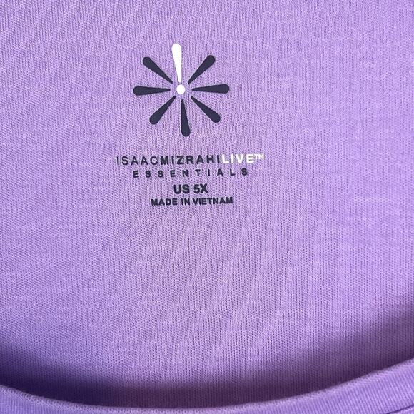 Isaac Mizrahi Live! Essentials Pima Cotton Knit Tops Size 5X Black Pink Purple - Picture 6 of 9